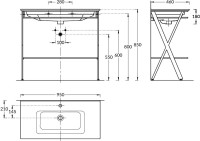 Мебель для ванной комнаты KERAMA MARAZZI Piano Next 95 напольная, матовая черная