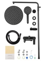 Душевая стойка Wonzon & Woghand Diamond WW-88739011-MB матовая черная Душевая стойка Wonzon & Woghand Diamond WW-88739011-MB матовая черная