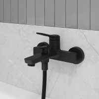 Смеситель для ванны с душем IDDIS Parker PARBL02i02WA черный матовый