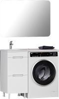 Мебель для ванной комнаты Misty Байкал 40 L для стиральной машины, белая