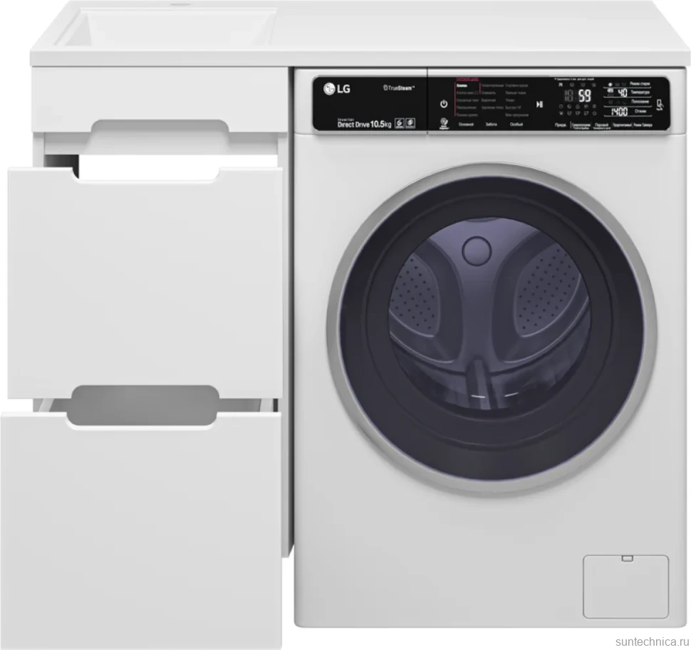 Мебель для ванной комнаты Misty Байкал 40 L для стиральной машины, белая