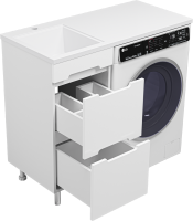 Мебель для ванной комнаты Misty Байкал 40 L для стиральной машины, белая