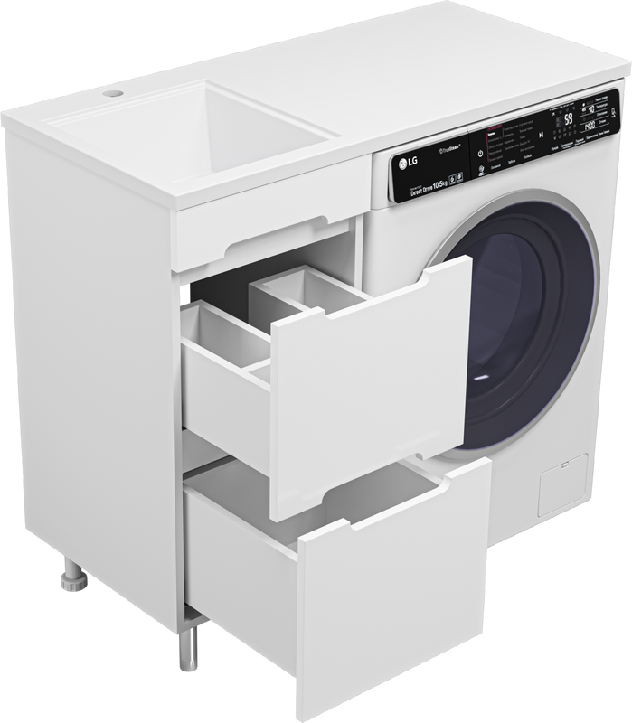 Мебель для ванной комнаты Misty Байкал 40 L для стиральной машины, белая