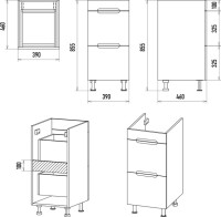 Мебель для ванной комнаты Misty Байкал 40 L для стиральной машины, белая
