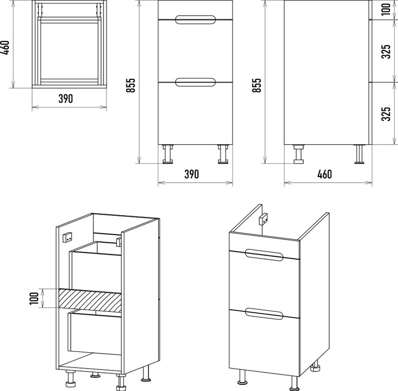 Мебель для ванной комнаты Misty Байкал 40 L для стиральной машины, белая