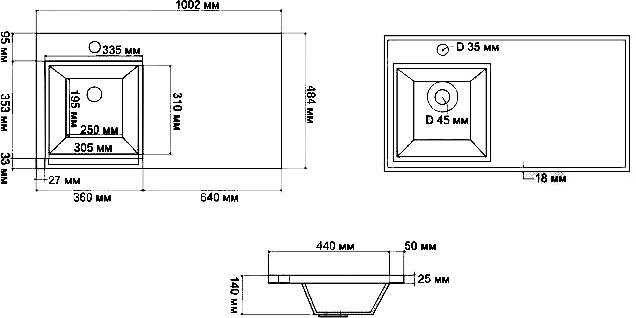 Мебель для ванной комнаты Misty Байкал 40 L для стиральной машины, белая