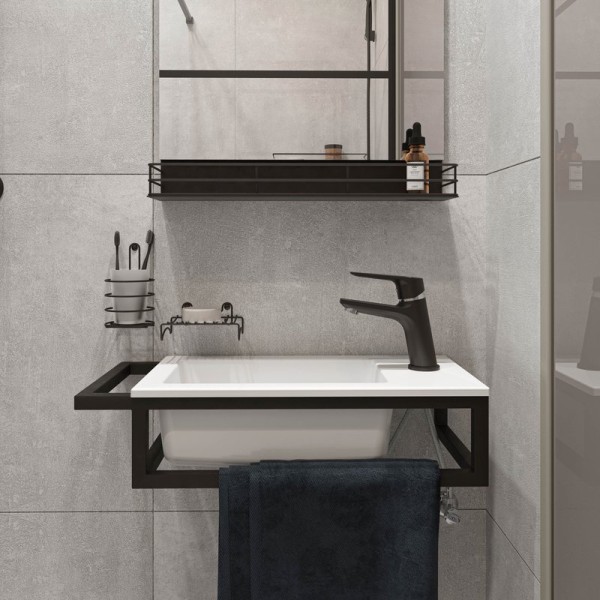 Консоль STWORKI Нюборг 50 подвесная, с раковиной LATO 50