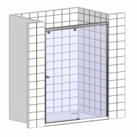 Душевая дверь в нишу Vincea Garda VDS-1G150CLGM 150 см, профиль вороненая сталь, стекло прозрачное