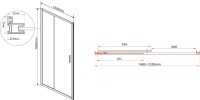Душевая дверь в нишу Vincea Garda VDS-1G150CLGM 150 см, профиль вороненая сталь, стекло прозрачное