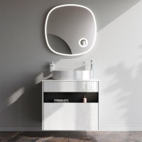Тумба с раковиной AM.PM Func 80 белый глянец, со столешницей, раковина M8FWCC20550WG
