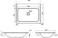 Мебельная раковина Vincea VCB-2VP600G 60 см