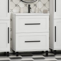 Тумба с раковиной Misty Модерн 70 напольная, матовая белая