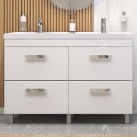 Тумба с раковиной Velvex Orlando 120 белая матовая