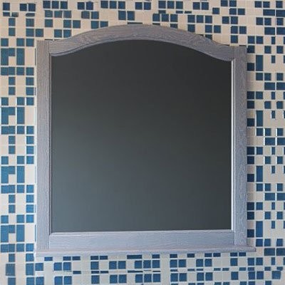 Зеркало ASB-Woodline Модерн 105 рошфор, белая патина, с полкой