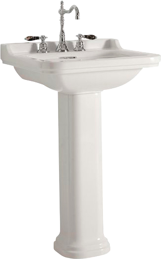 Раковина Kerasan Waldorf 4140 с 3 отверстиями, с пьедесталом