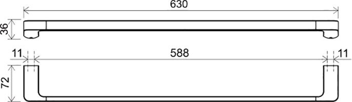Держатель для полотенец Ravak 10° TD 310.00 глянцевый хром