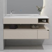 Тумба с раковиной Black&White Universe U955.1200L C03 khaki matt, matt white