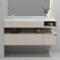 Тумба с раковиной Black&White Universe U955.1200L C03 khaki matt, matt white