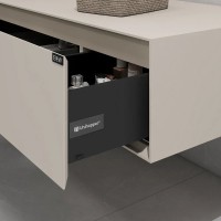 Тумба с раковиной Black&White Universe U955.1200L C03 khaki matt, matt white