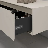 Тумба с раковиной Black&White Universe U955.1200L C03 khaki matt, matt white