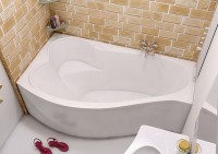 Акриловая ванна Marka One Gracia L 150x95 см, угловая, левая, пристенная, белая, асимметричная, с каркасом, с сиденьем