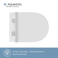 Комплект Унитаз подвесной Aqueduto Ovo Tornado OVOT0110 безободковый, с микролифтом, белый глянцевый + Крепления Geberit Duofix 111.815.00.1 к стене + Инсталляция UP 320 111.300.00.5 + Кнопка Sigma 01 115.770.JQ.5 лакированная, матовый хром + Звукоизоляци