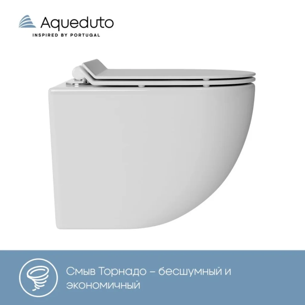 Комплект Унитаз подвесной Aqueduto Ovo Tornado OVOT0110 безободковый, с микролифтом, белый глянцевый + Крепления Geberit Duofix 111.815.00.1 к стене + Инсталляция UP 320 111.300.00.5 + Кнопка Sigma 01 115.770.JQ.5 лакированная, матовый хром + Звукоизоляци