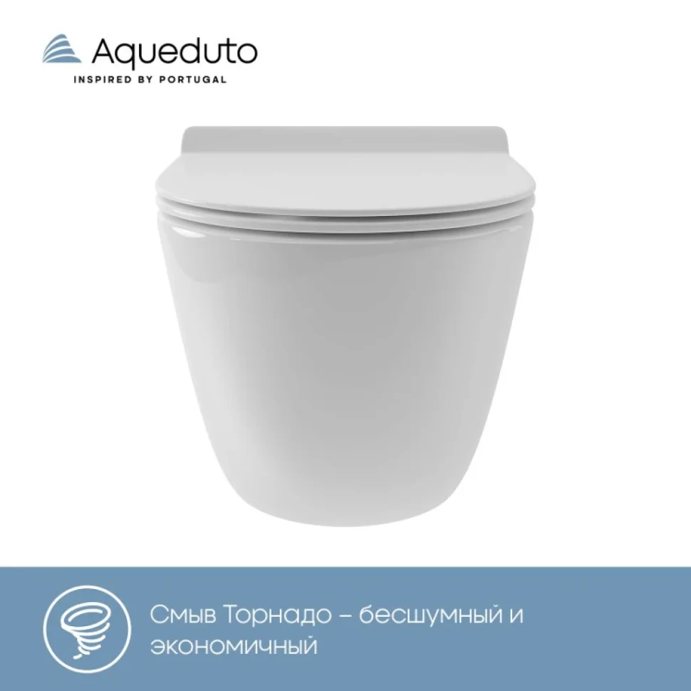 Комплект Унитаз подвесной Aqueduto Ovo Tornado OVOT0110 безободковый, с микролифтом, белый глянцевый + Крепления Geberit Duofix 111.815.00.1 к стене + Инсталляция UP 320 111.300.00.5 + Кнопка Sigma 01 115.770.JQ.5 лакированная, матовый хром + Звукоизоляци
