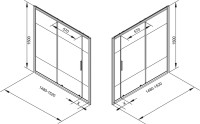 Шторка на ванну Aquanet Practic AE10-B-150H150U-CP
