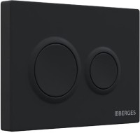 Комплект Berges Novum Vita Rimless крышка-сиденье, кнопка смыва O3, черная Soft Touch