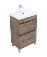 Тумба под раковину без столешницы Aquanet Нота new 50 напольная, дуб веллингтон табак