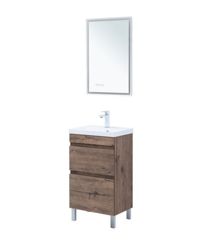 Тумба под раковину без столешницы Aquanet Нота new 50 напольная, дуб веллингтон табак