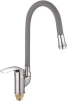 Смеситель для кухни Shevanik S5543-9 с гибким изливом, хром, серый