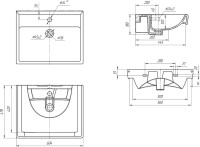 Тумба с раковиной Bellezza Джела 60 2 ящика