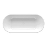 Акриловая ванна Ravak Solo 180x80 см, отдельностоящая, белая, овальная, с каркасом, со сливом-переливом, фурнитура белая