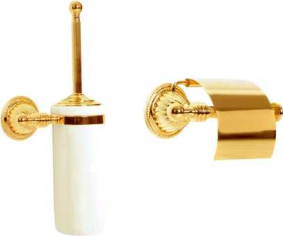 Набор Boheme Hermitage Gold Ершик Hermitage Gold 10363 + Держатель туалетной бумаги Hermitage Gold 10350