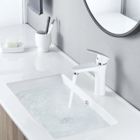 Смеситель для раковины Shevanik S9801F белый, хром