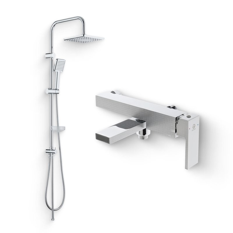 Душевой комплект Смеситель Agger Great A2810011 + Стойка Fresh A0494000