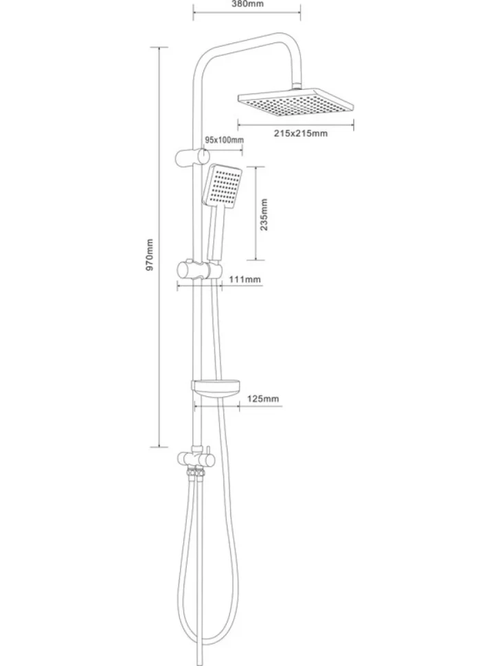 Душевой комплект Смеситель Agger Great A2810011 + Стойка Fresh A0494000