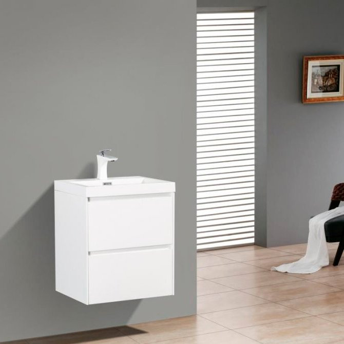 Тумба под раковину BelBagno Pietra Mini 50 bianco lucido
