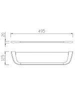 Полка под зеркало Abber Nord AA1555SP 49 см, стеклянная, сатин