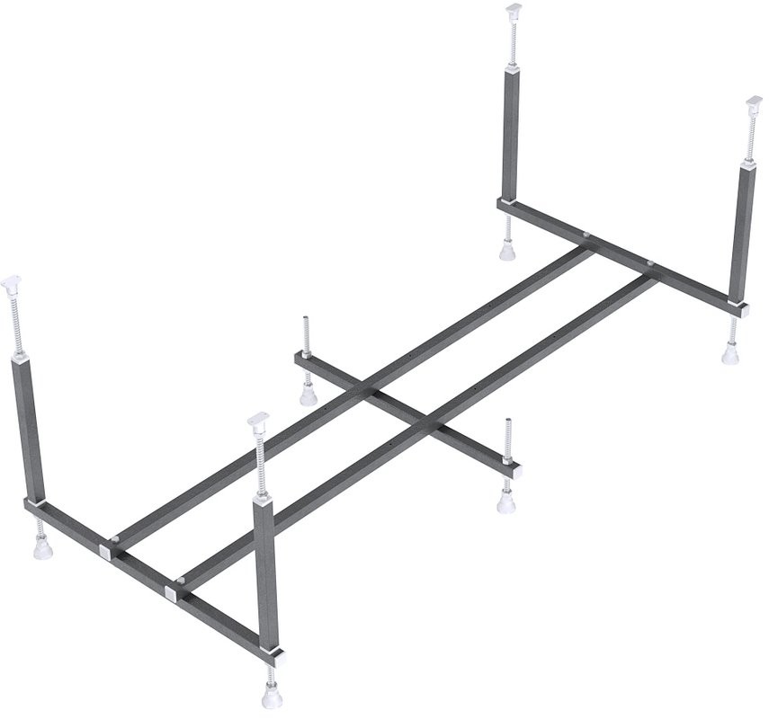 Акриловая ванна Alex Baitler Onega 160x60 см, встраиваемая, белая, с каркасом