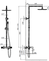 Душевая стойка AltroBagno Intento 030420 Cr хром