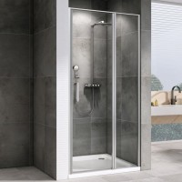 Душевая дверь в нишу Abber Sonnenstrand AG04100S 100 см, профиль хром, стекло прозрачное