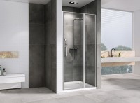 Душевая дверь в нишу Abber Sonnenstrand AG04100S 100 см, профиль хром, стекло прозрачное