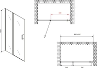 Душевая дверь в нишу Abber Sonnenstrand AG04100S 100 см, профиль хром, стекло прозрачное