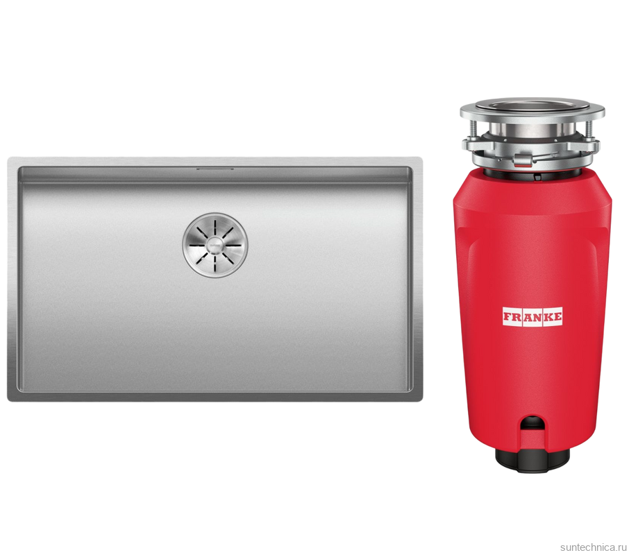 Комплект Мойка Blanco Claron 700-U матовая + Измельчитель Franke