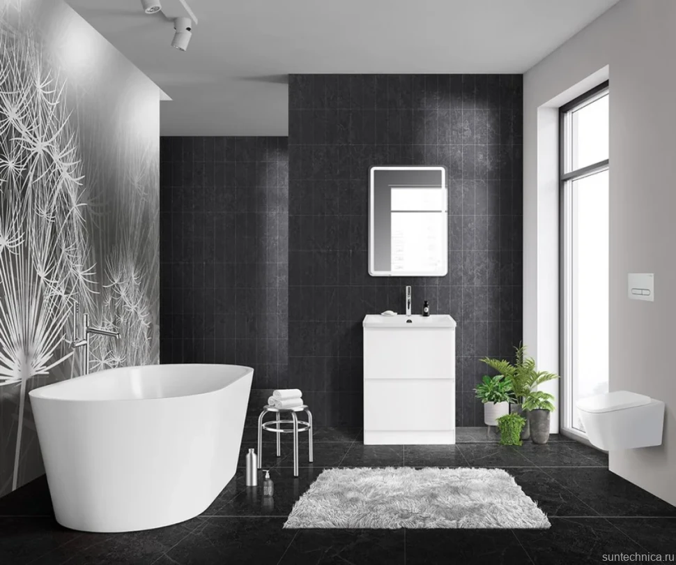Тумба с раковиной BelBagno Albano 60 напольная, bianco lucido