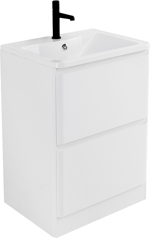 Тумба с раковиной BelBagno Albano 60 напольная, bianco lucido