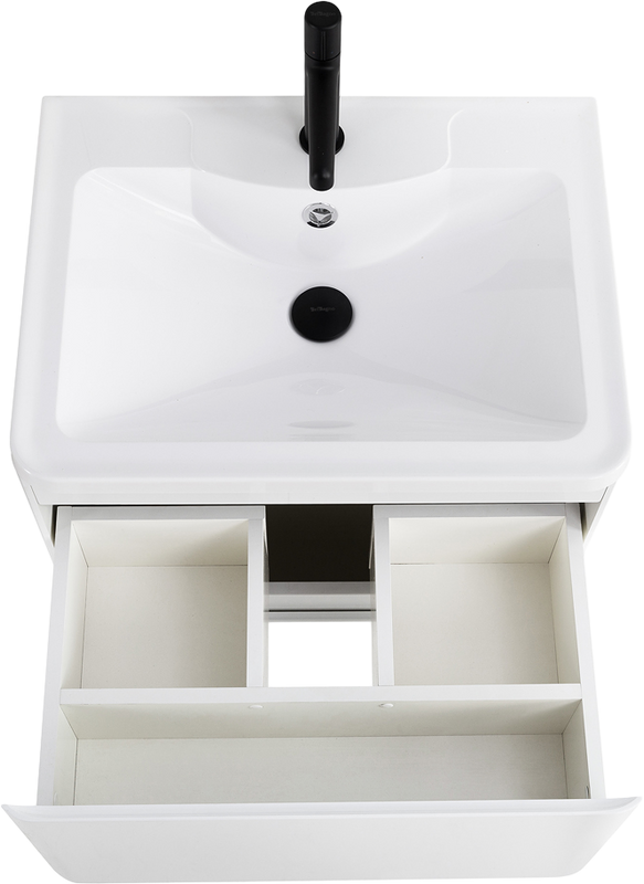 Тумба с раковиной BelBagno Albano 60 напольная, bianco lucido